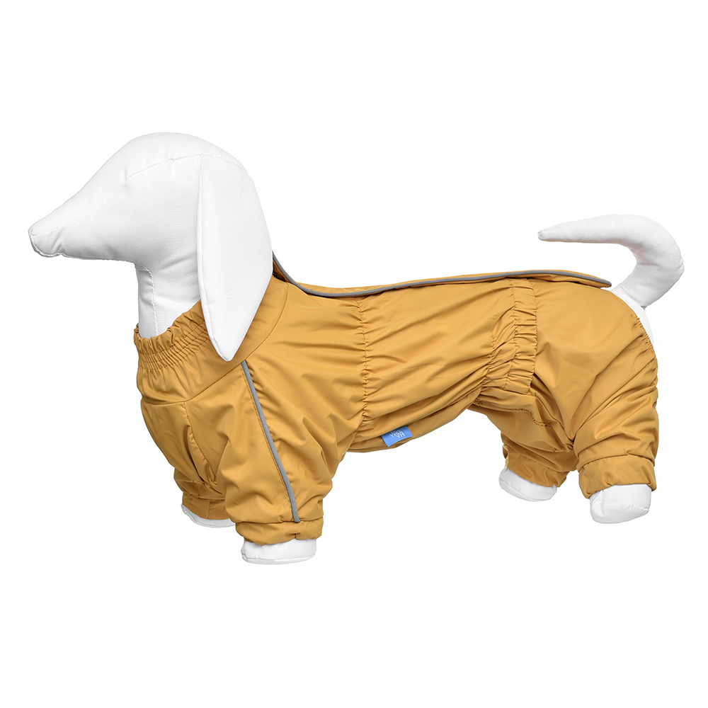 Yami-Yami одежда Yami-Yami одежда дождевик для собак, горчичный, на гладкой подкладке, Такса (M) yami yami одежда yami yami одежда комбинезон для собак на флисовой подкладке серо зелёный m