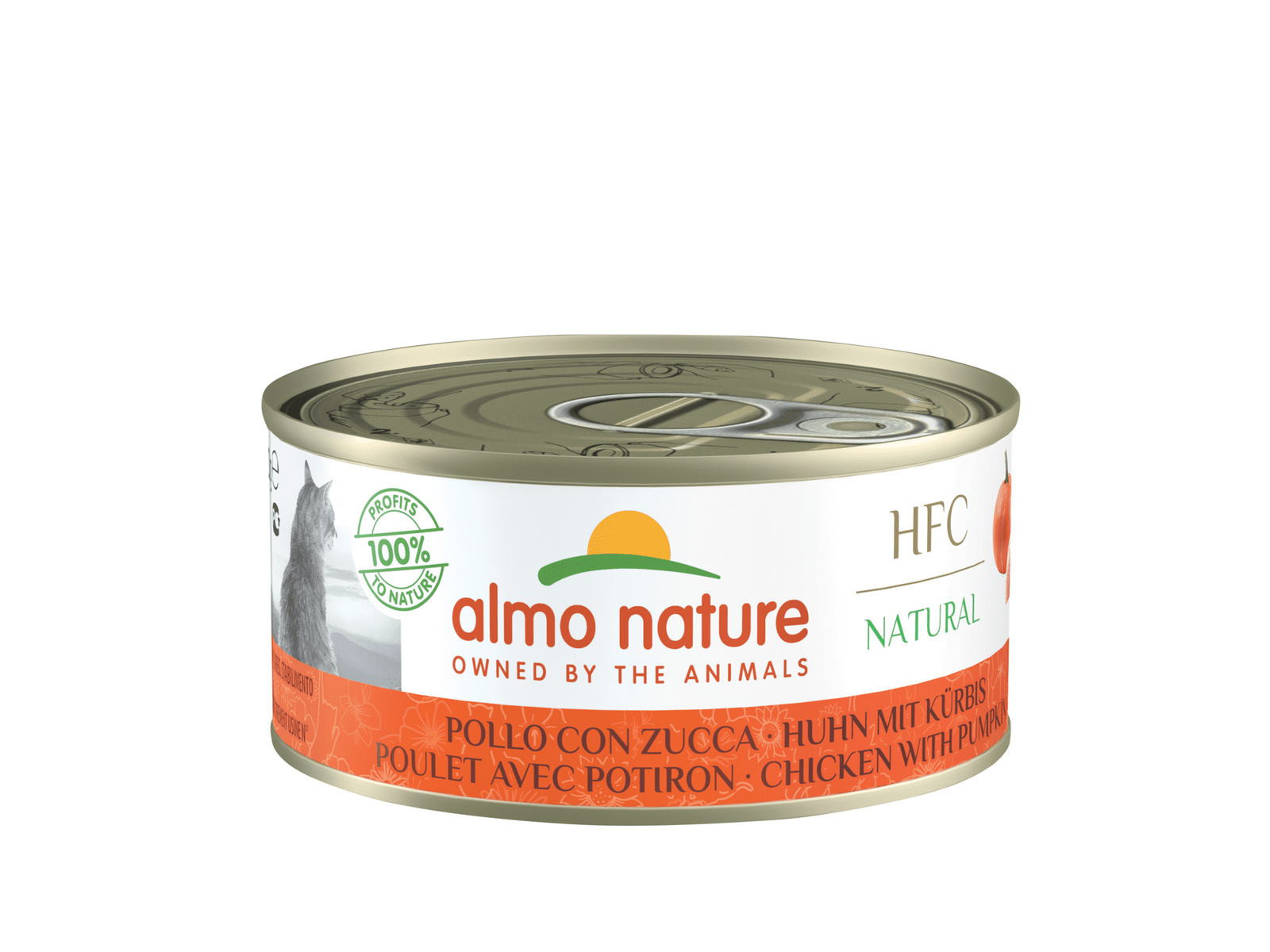 Almo Nature консервы для кошек, с курицей и тыквой, 55% мяса (24 шт. по 150 г)
