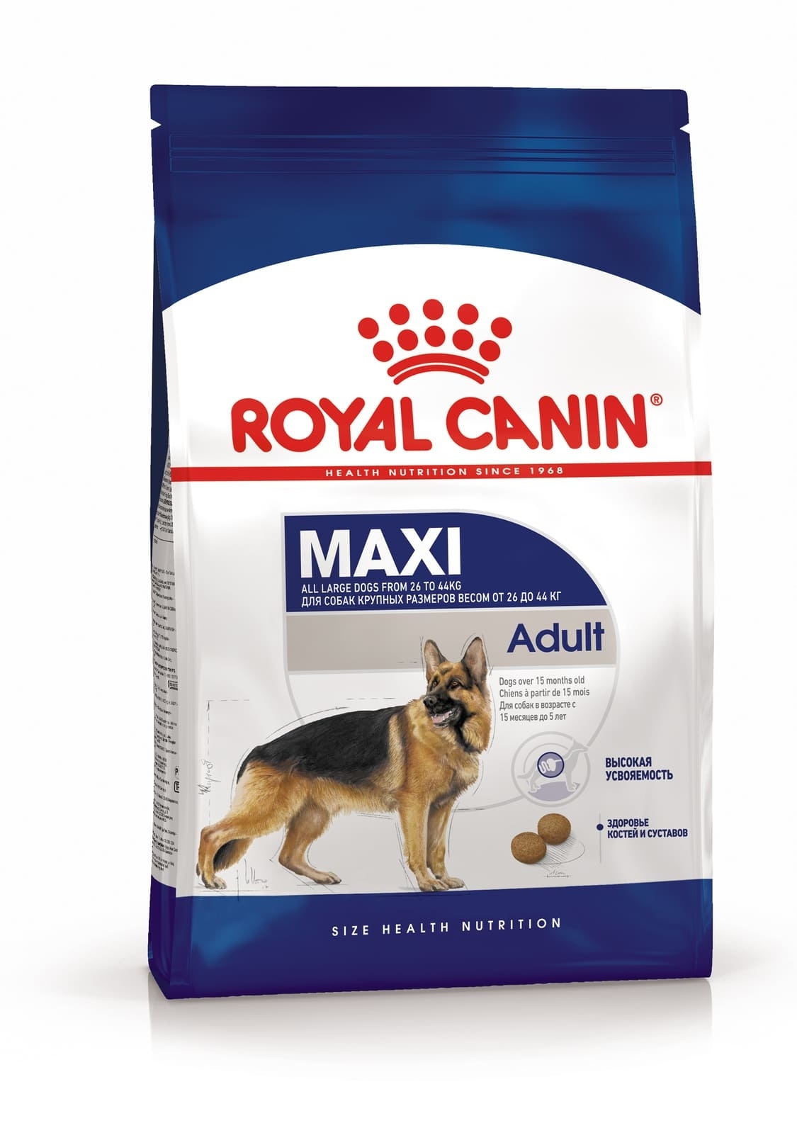 Royal Canin Royal Canin корм для взрослых крупных собак: 26-44 кг, 15 мес.- 5 лет (15 кг)