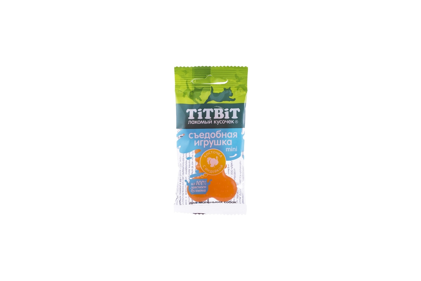TiTBiT TiTBiT съедобная игрушка-косточка с индейкой Mini (23 г) titbit съедобная игрушка косточка standart для собак с ягненком 69 г