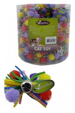 Papillon Papillon игрушка для кошек Разноцветный бант с бубенчиком, 7 см (10 г) 23358