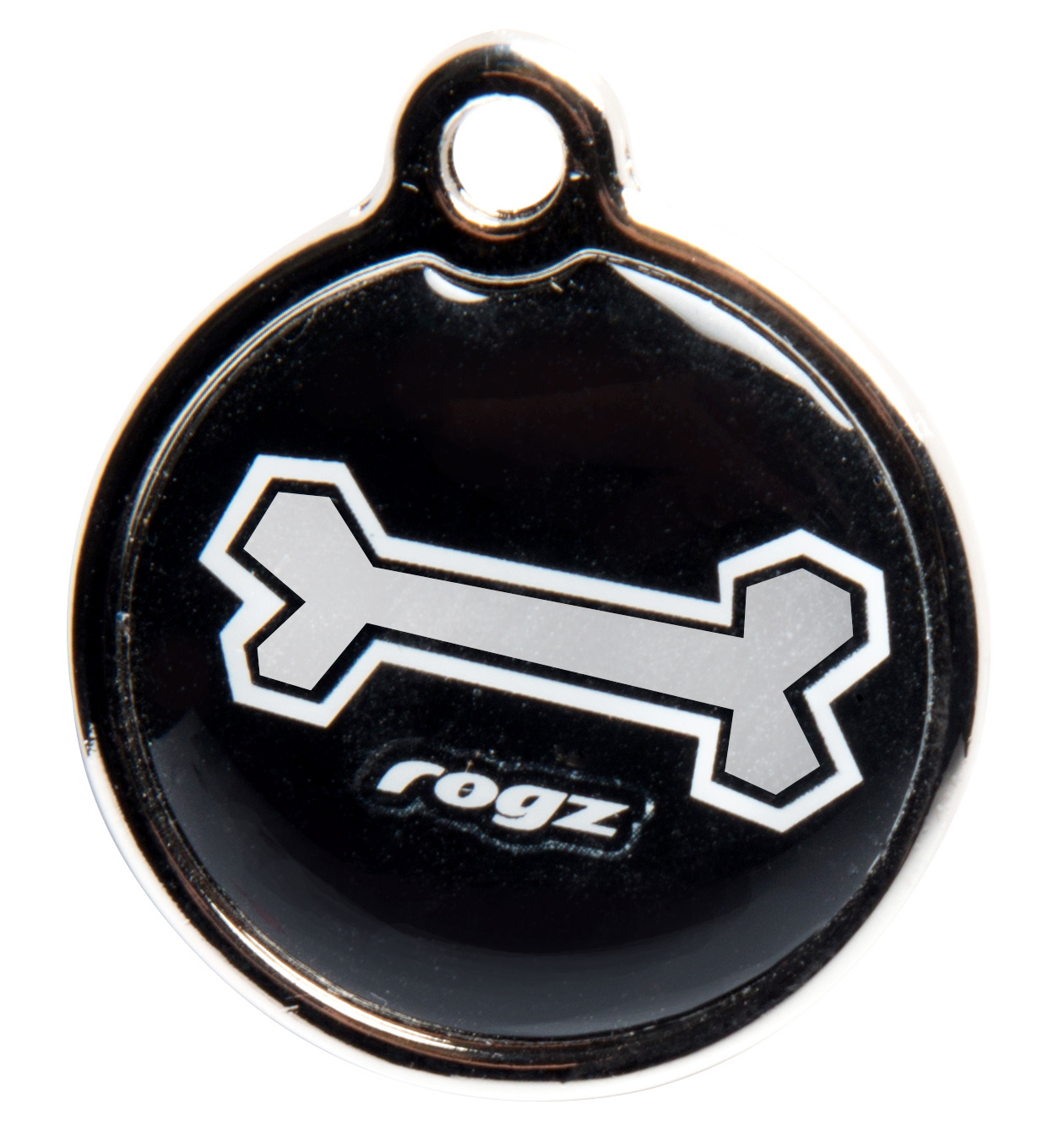 Rogz Rogz адресник металлический Черная косточка (S) rogz id tag small black bone s адресник пластиковый готовый к пользованию черный 27 мм