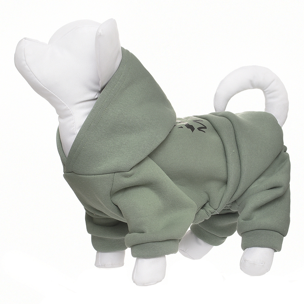 цена Yami-Yami одежда Yami-Yami одежда костюм для собаки с капюшоном, зелёный (S)