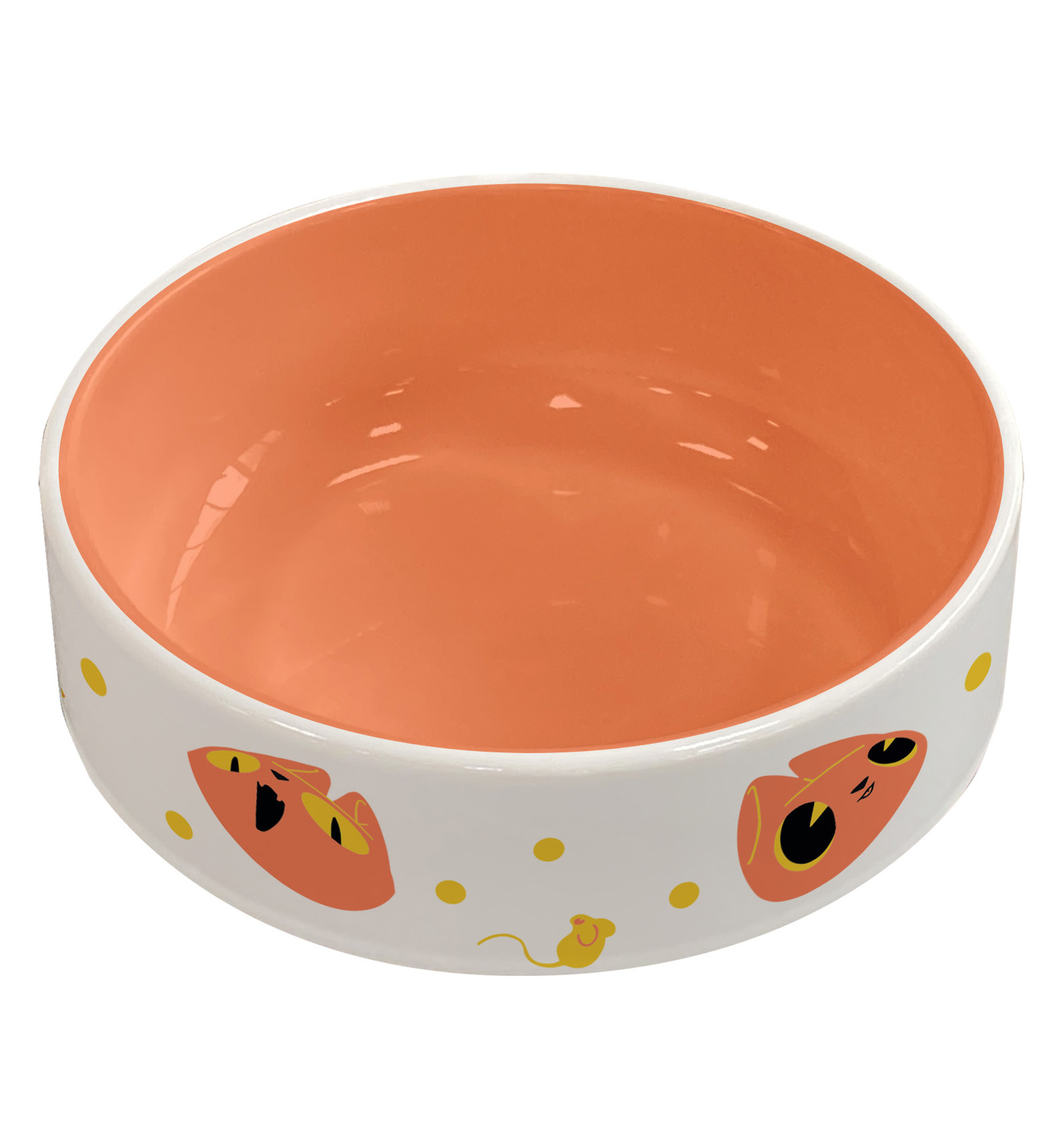 Tappi миски Tappi миски керамическая миска для кошек, оранжевая (350 мл)