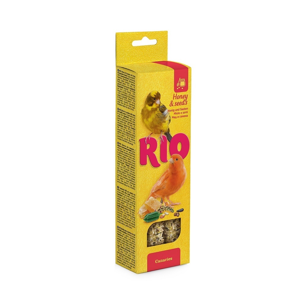 Рио Рио палочки с медом и полезными семенами для канареек (80 г) рио рио для канареек во время линьки 500 г