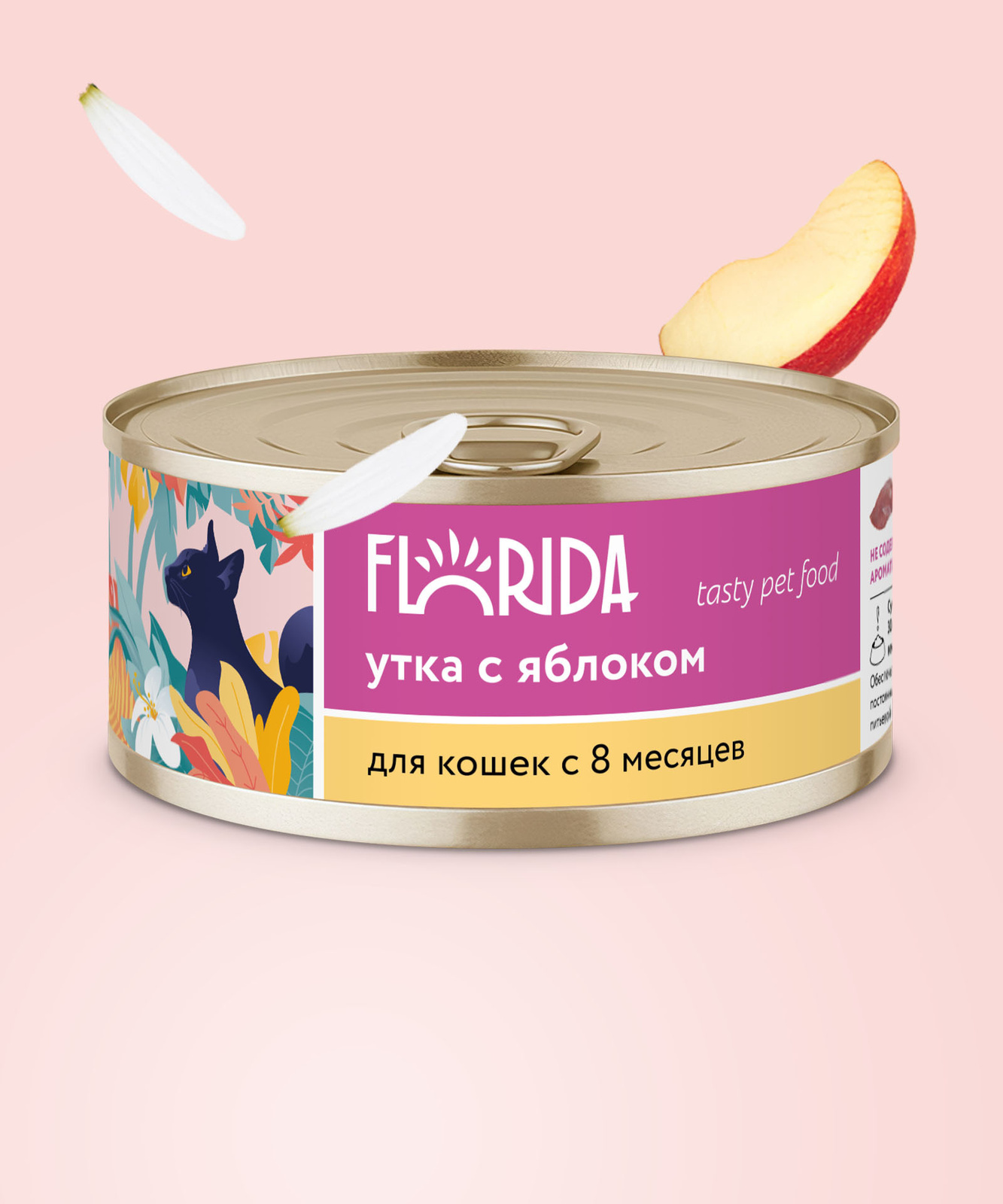 FLORIDA консервы FLORIDA консервы для кошек Утка с яблоком (100 г) цена и фото