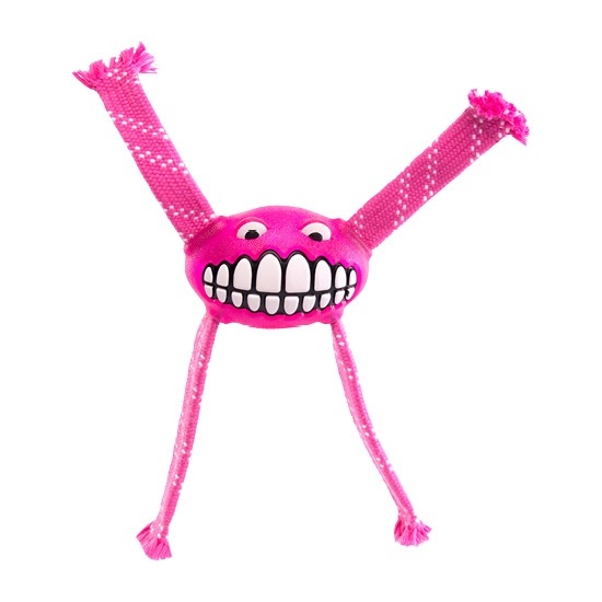 цена Rogz Rogz игрушка с принтом зубы и пищалкой FLOSSY GRINZ, розовый (M)