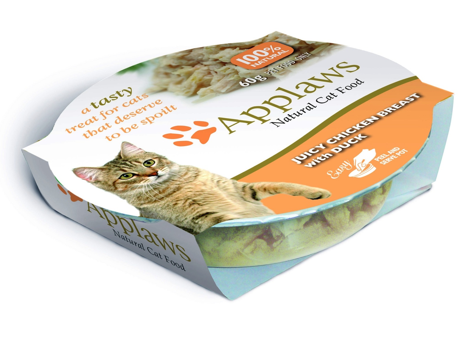 Applaws (влажный корм) консервы для кошек "Сочная куриная грудка с уткой" (60 г) от Petshop