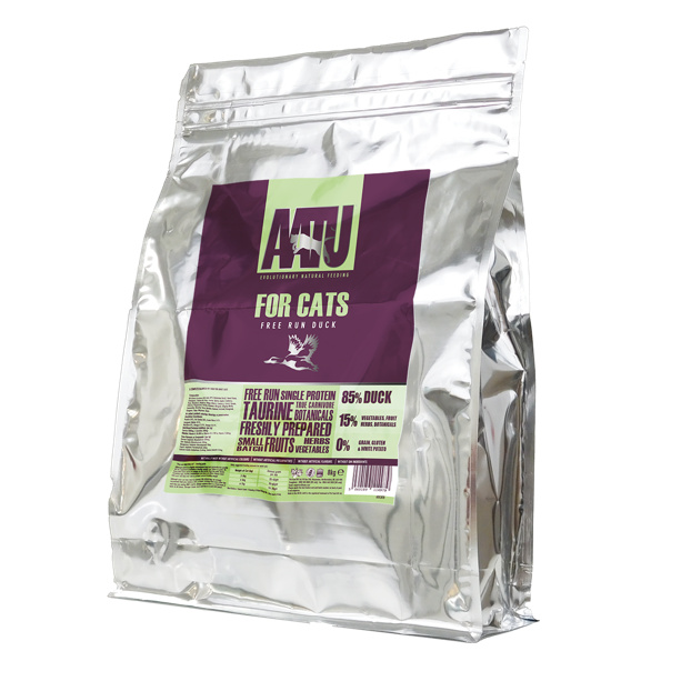 Корм AATU корм для взрослых кошек, с уткой (1 кг) 