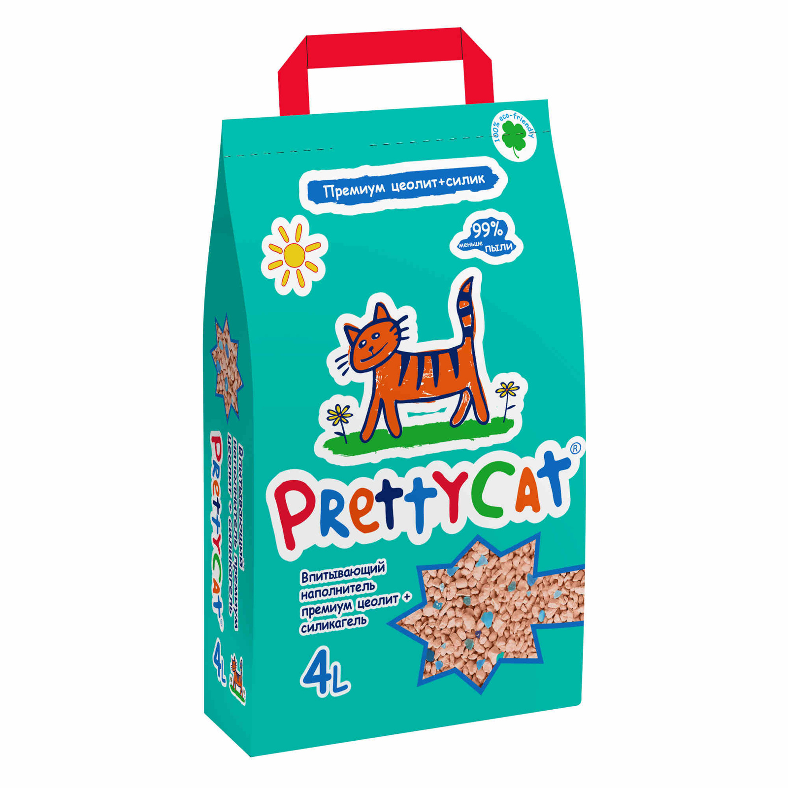 PrettyCat PrettyCat наполнитель впитывающий для кошачьих туалетов Premium (4 кг)