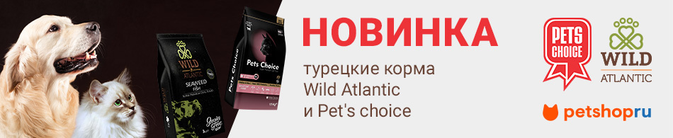 Новинка -турецкие корма от брендов Wild Atlantic и Pet's choice