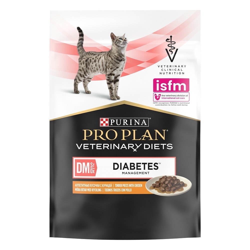 Purina (вет. корма паучи) Purina (вет. корма паучи) кусочки в соусе для кошек при сахарном диабете с курицей (85 г)