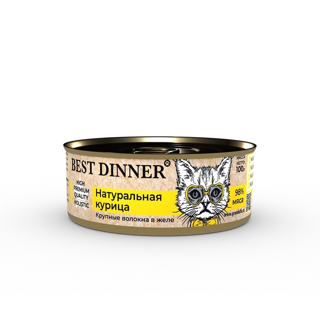 Best Dinner Best Dinner консервы для кошек в желе Натуральная курица (100 г)