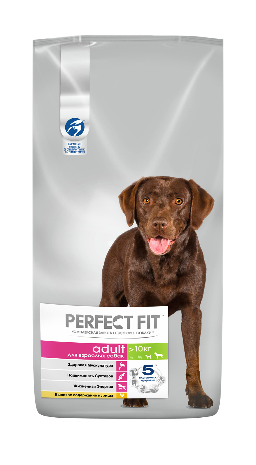цена Perfect Fit Корм Perfect Fit сухой корм для собак средних и крупных пород старше года, с курицей (14,5 кг)