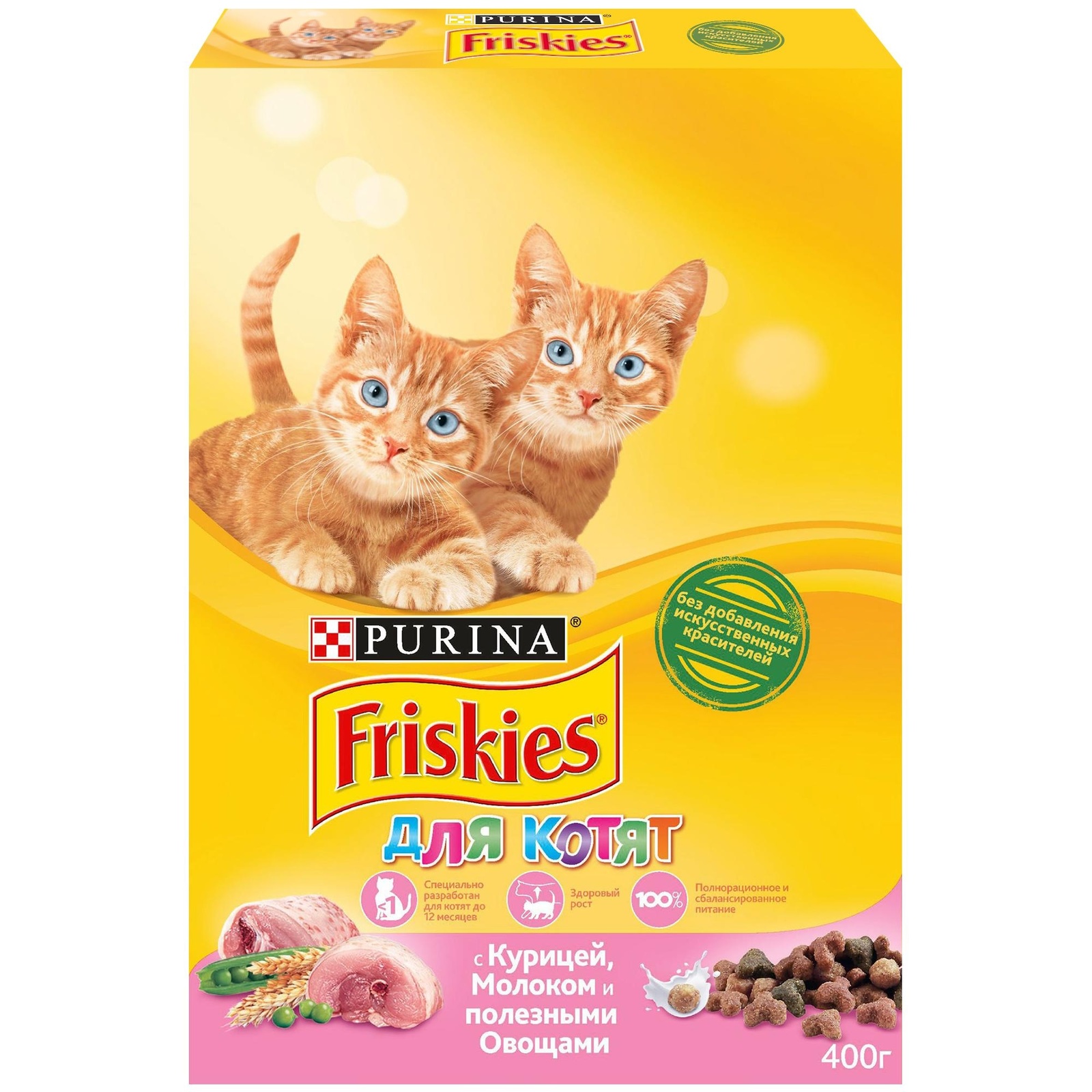 Корм Friskies сухой корм для котят до года, с курицей, молоком и полезными овощами (400 г)
Корм Friskies сухой корм для котят до года, с курицей, молоком и полезными овощами (400 г)