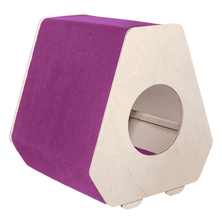 PetshopRu когтеточки PetshopRu когтеточки домик-когтеточка Отис, фиолетовый (45,5х45,5х50 см)