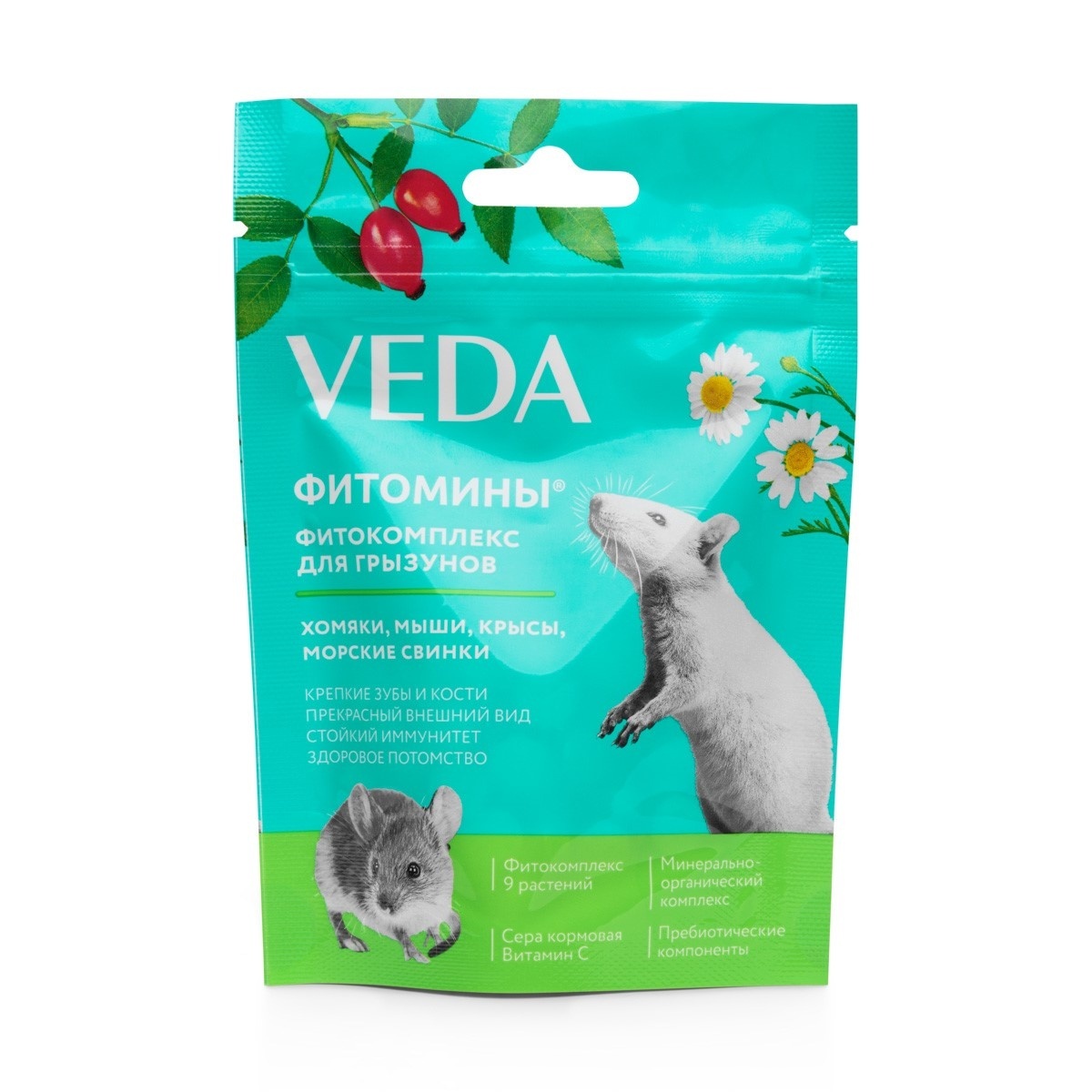 Веда Веда фитомины Функциональный корм для грызунов (50 г) функциональный корм для собак веда фитомины для укрепления и восстановления суставов 100таб