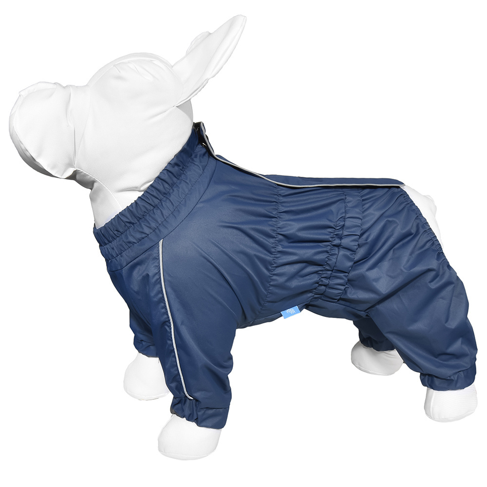 Yami-Yami одежда дождевик для собак, синий, на гладкой подкладке, Французский бульдог (34 см)