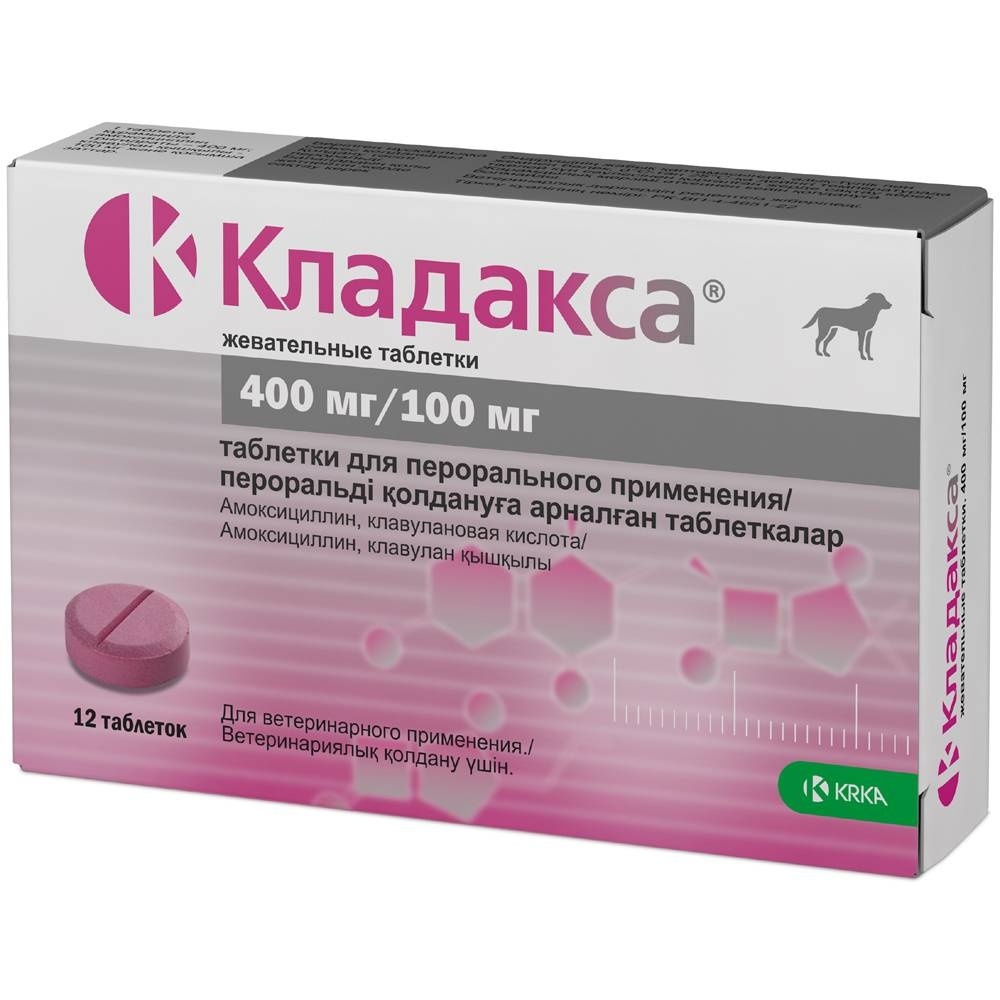 KRKA KRKA кладакса, жев.табл, 400 мг/100 мг, №12 (466 г) препарат антимикробный krka кладакса 250 мг 10 табл