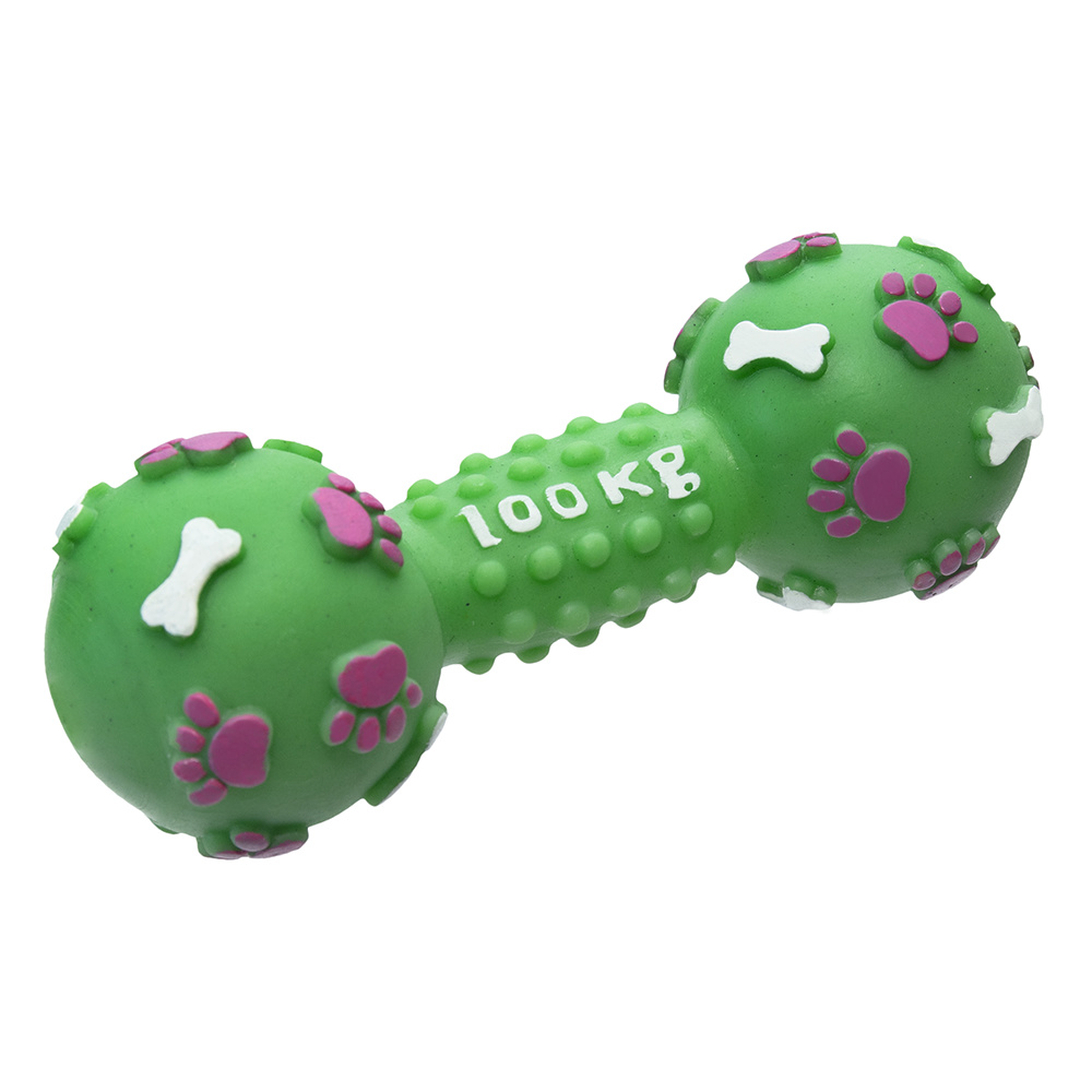 Yami-Yami игрушки Yami-Yami игрушки игрушка для собак Гантель 100 кг, зеленая (15 см)