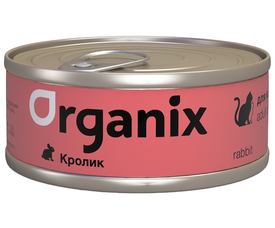 Organix консервы Organix консервы для кошек, с кроликом (100 г) organix консервы organix монобелковые премиум консервы для собак с уткой 100 г