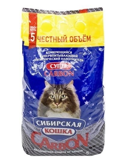 Сибирская кошка Сибирская кошка комкующийся наполнитель Супер (5 л)