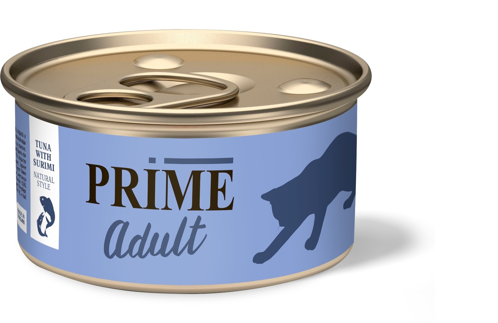 Prime Prime консервы для кошек тунец с сурими в собственном соку (70 г) тунец для салатов беринг в собственном соку 185 г