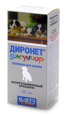Диронет джуниор от глистов для щенков (суспензия) Диронет джуниор от глистов для щенков (суспензия)