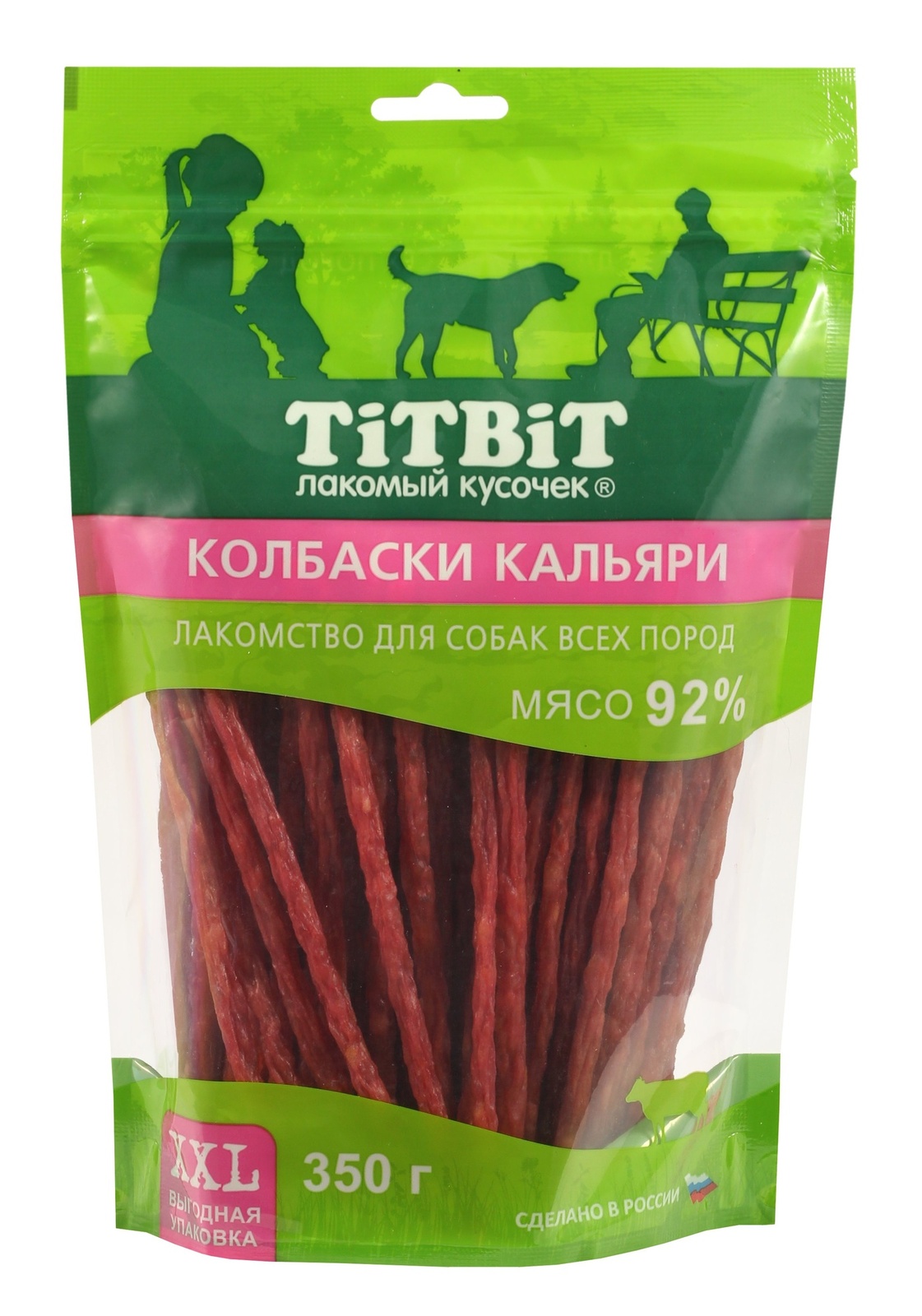 TiTBiT TiTBiT выгодная упаковка XXL Колбаски Кальяри для собак всех пород (350 г)
