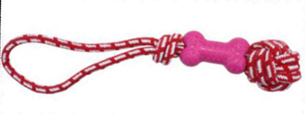 Homepet Homepet игрушка для собак: Косточка на веревке (133 г) homepet homepet игрушка для собак фламинго с пищалкой 42×15 см 125 г