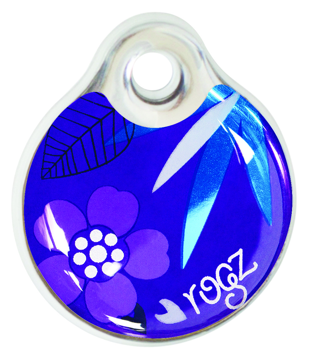 Rogz Rogz адресник пластиковый Фиолетовый лес (M) rogz id tag small purple forest s адресник пластиковый готовый к пользованию фиолетовый 27 мм