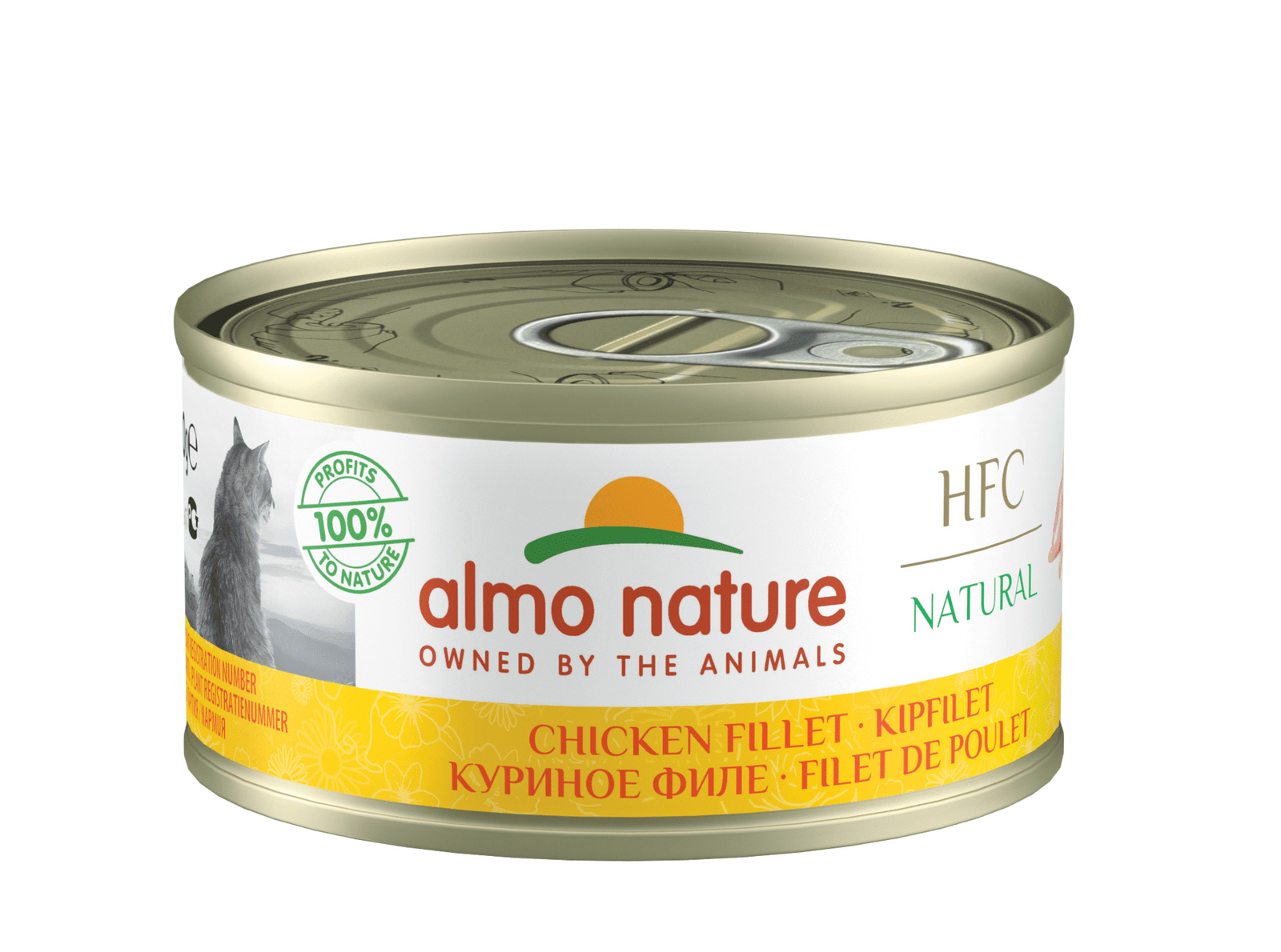 Almo Nature консервы для кошек с куриным филе, 75% мяса (1,68 кг)