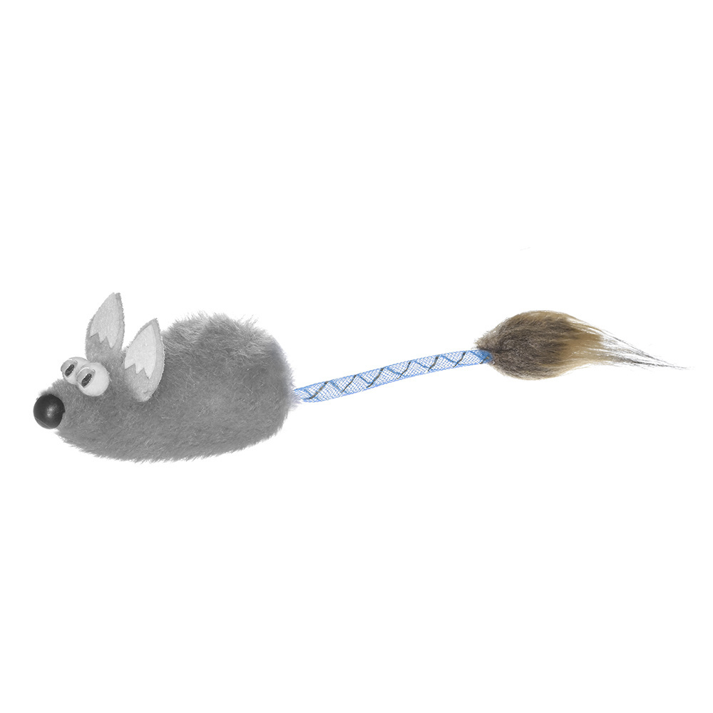 PetshopRu PetshopRu игрушка для кошек Мышка с меховой кисточкой, серая (10 г)