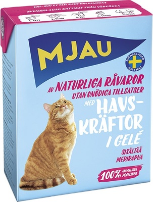 Мясные кусочки в желе с лангустом MJAU Мясные кусочки в желе с лангустом MJAU