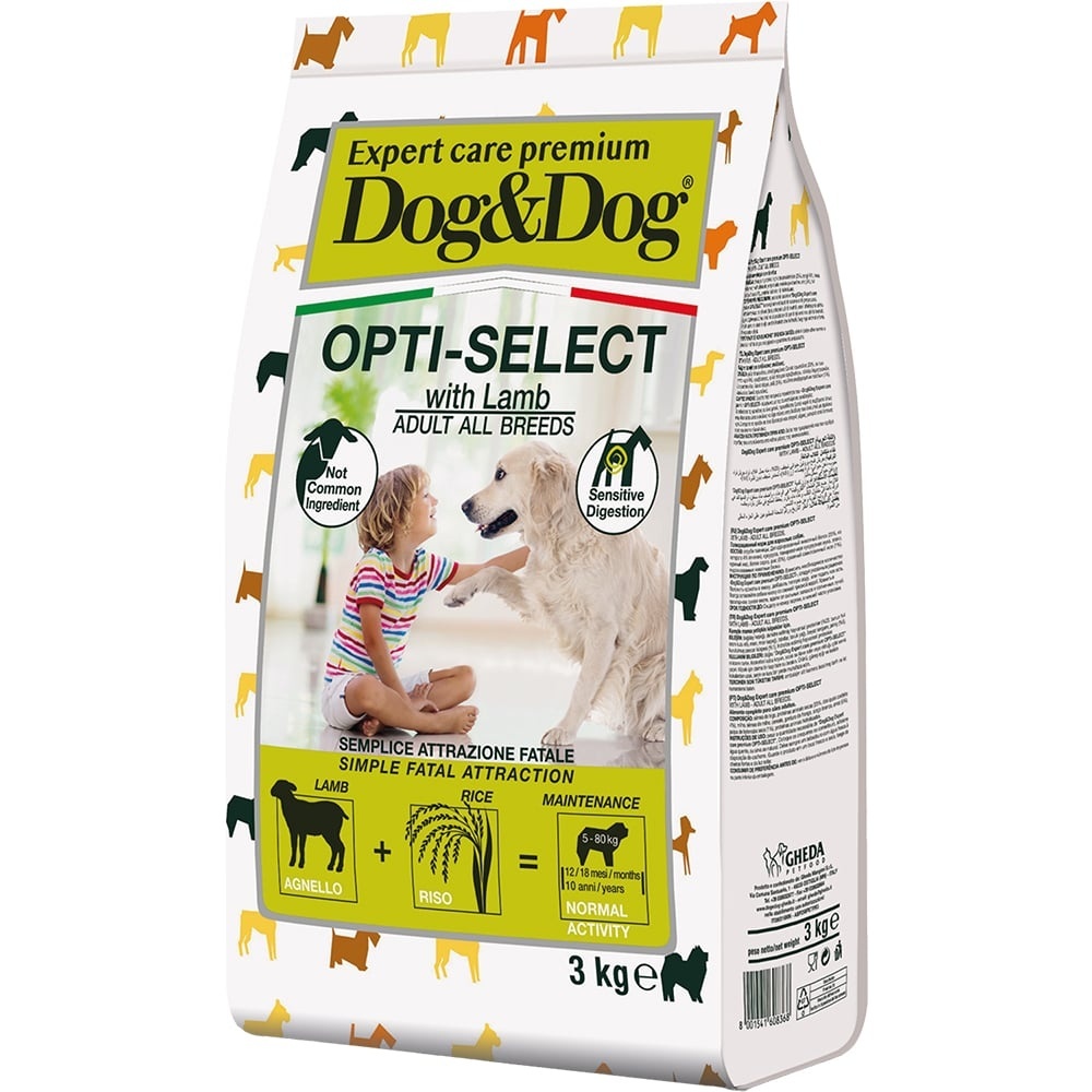 Dog&Dog Dog&Dog сухой корм для взрослых собак с ягненком (3 кг)