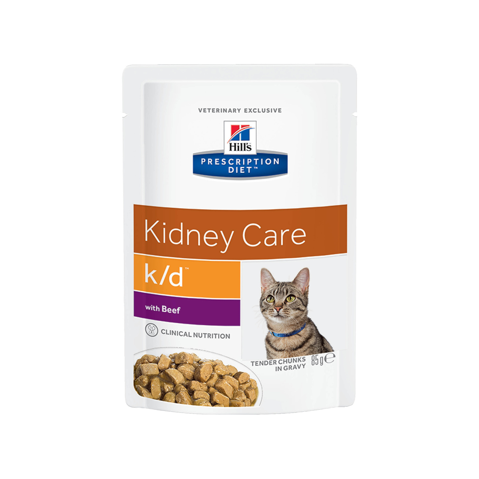 Prescription Diet k/d Kidney Care влажный диетический корм для кошек при хронической болезни почек, с говядиной (85 г)