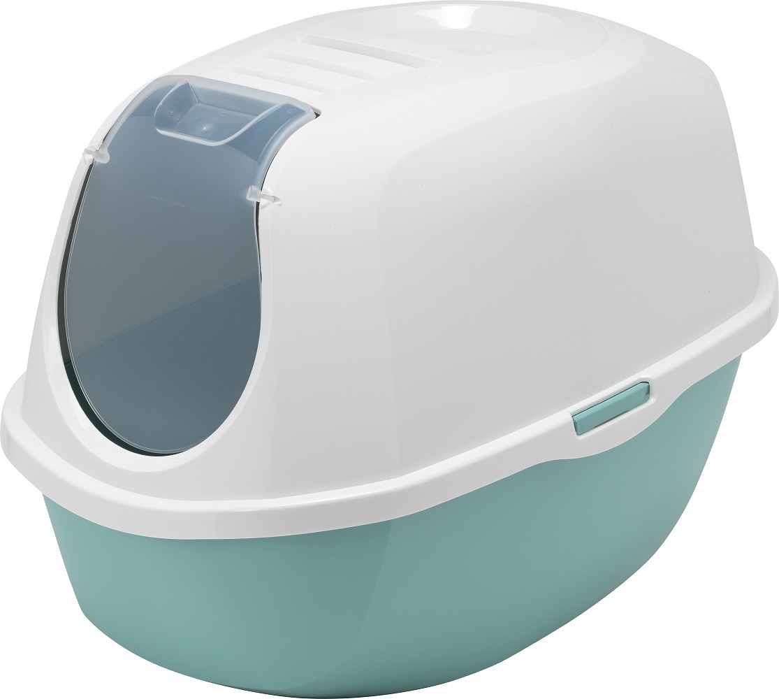 цена Moderna Moderna туалет-домик SmartCat с угольным фильтром, светло-голубой (54х40х41см)