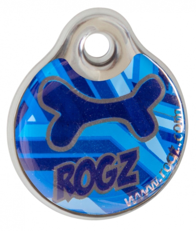Rogz Rogz адресник пластиковый, Морской (M) rogz id tag small pink paw s адресник пластиковый готовый к пользованию розовый 27 мм