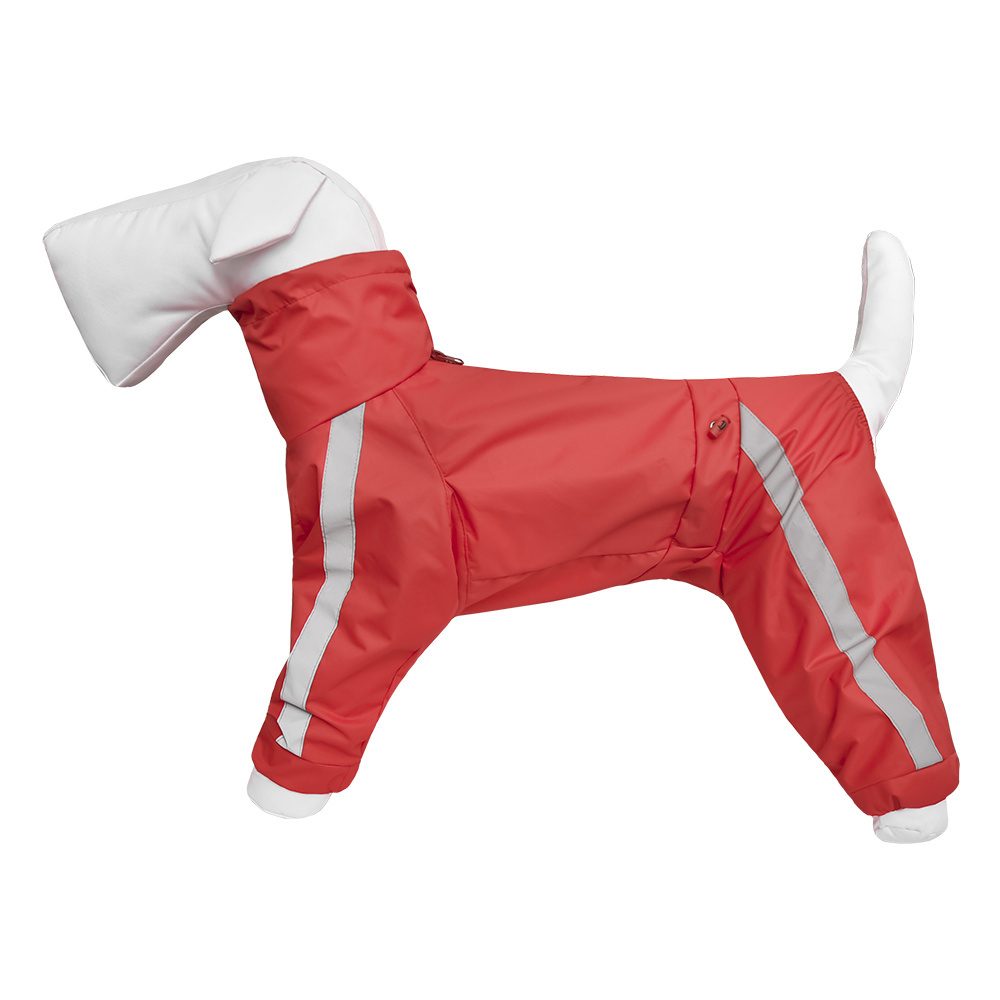 Tappi одежда Tappi одежда дождевик для собак Басенджи без подкладки, с воротником-капюшоном, девочка Красный (L)
