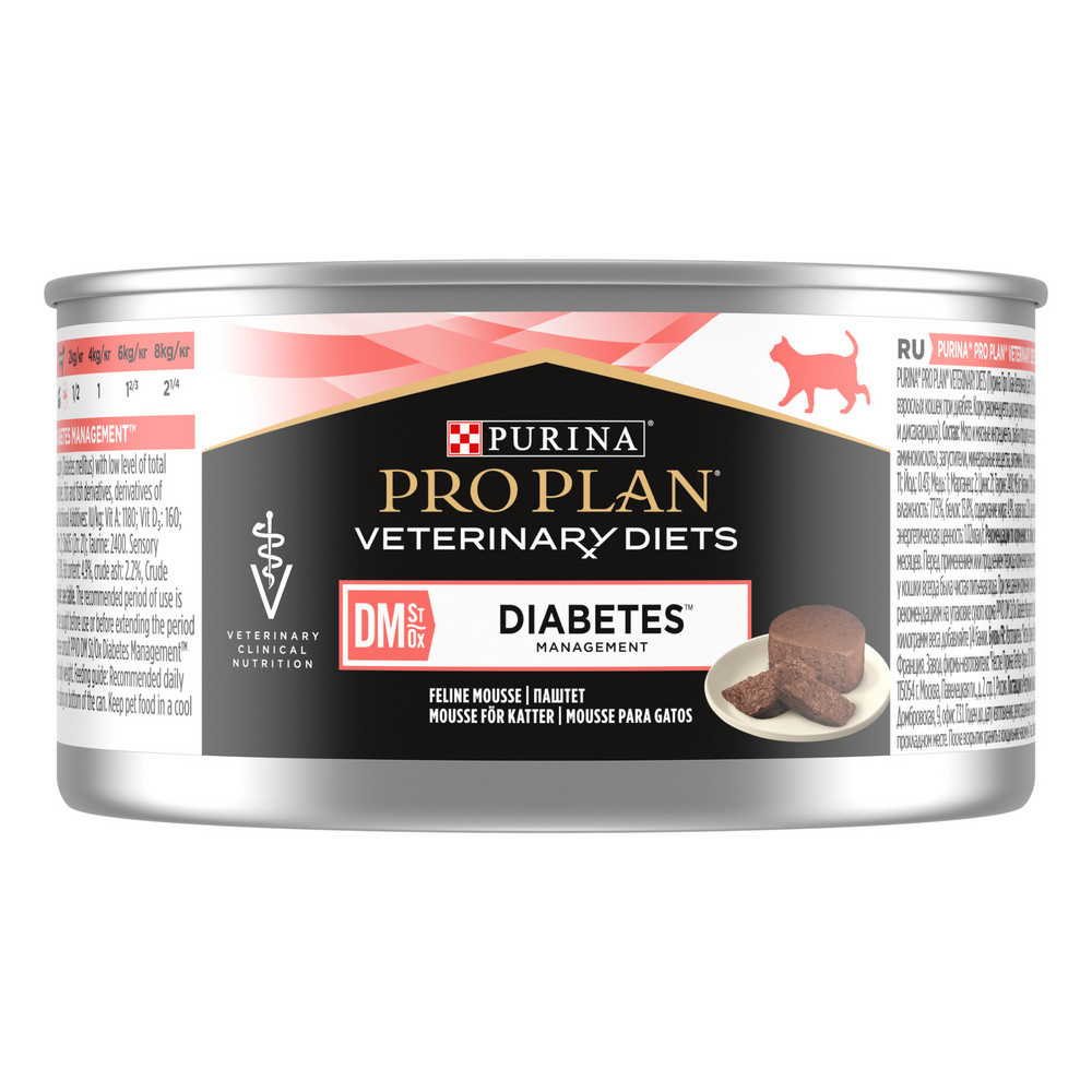 Purina (вет. корма паучи) Purina (вет. корма паучи) для взрослых кошек при диабете, с говядиной, паштет (195 г)