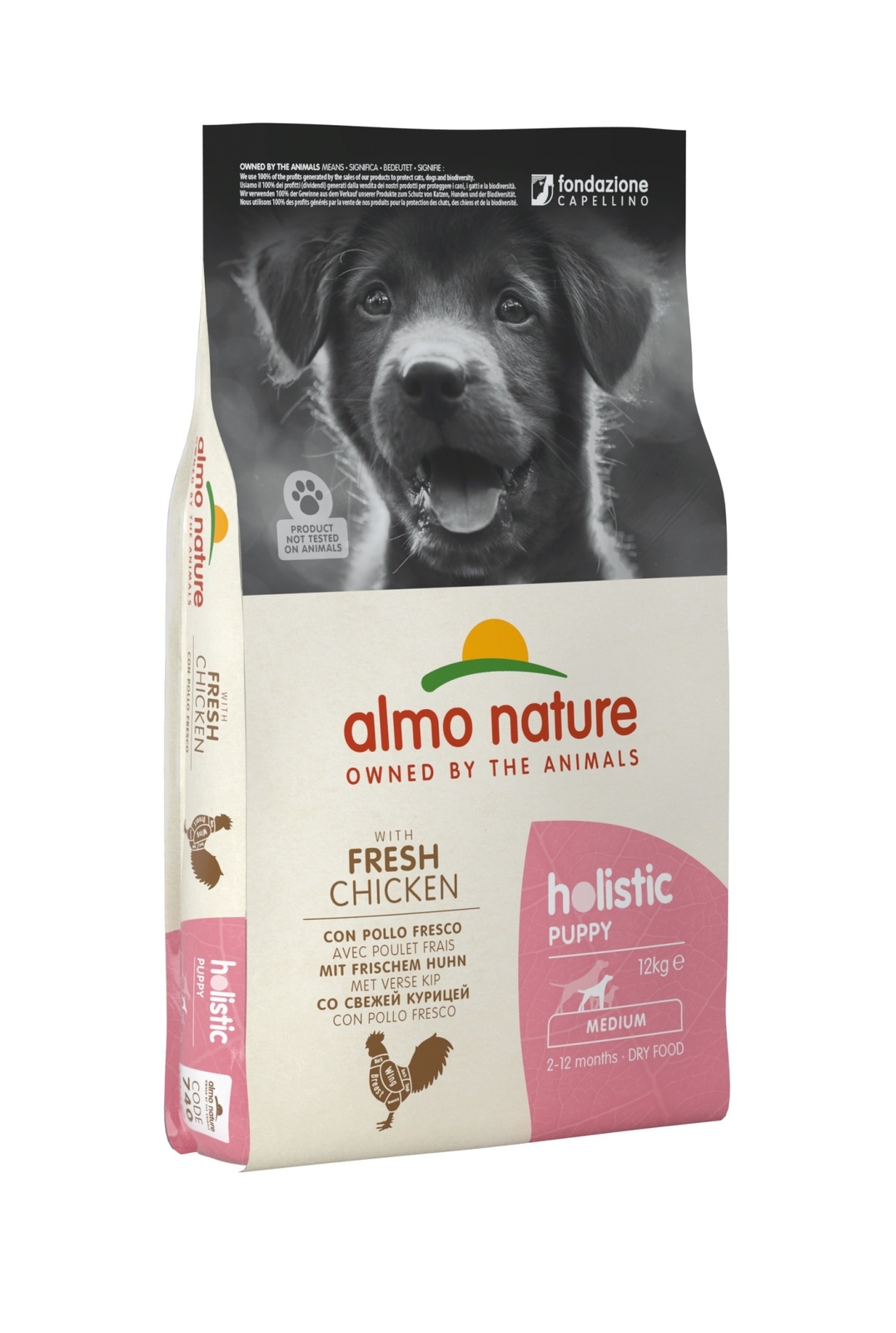 Almo Nature Корм Almo Nature для щенков всех пород, с курицей (12 кг) almo nature для щенков всех пород с курицей holistic medium puppy