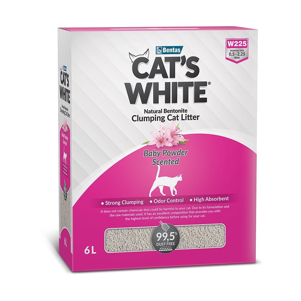 Cat's White Cat's White наполнитель комкующийся с ароматом детской присыпки для кошачьего туалета (5,1 кг) наполнитель комкующийся catmania babypowder для кошачьего туалет с ароматом детской присыпки