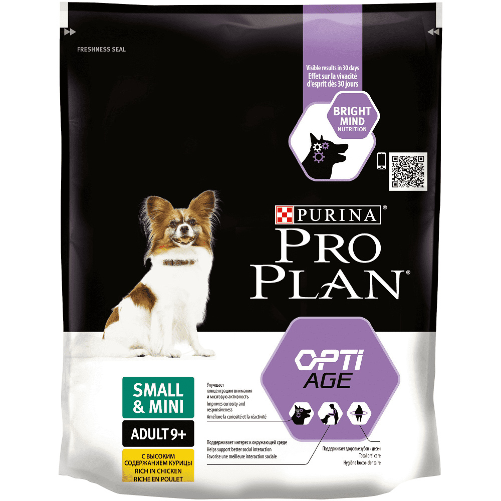 Purina Pro Plan Purina Pro Plan для взрослых собак старше 9 лет мелких и карликовых пород, с высоким содержанием курицы (700 г)