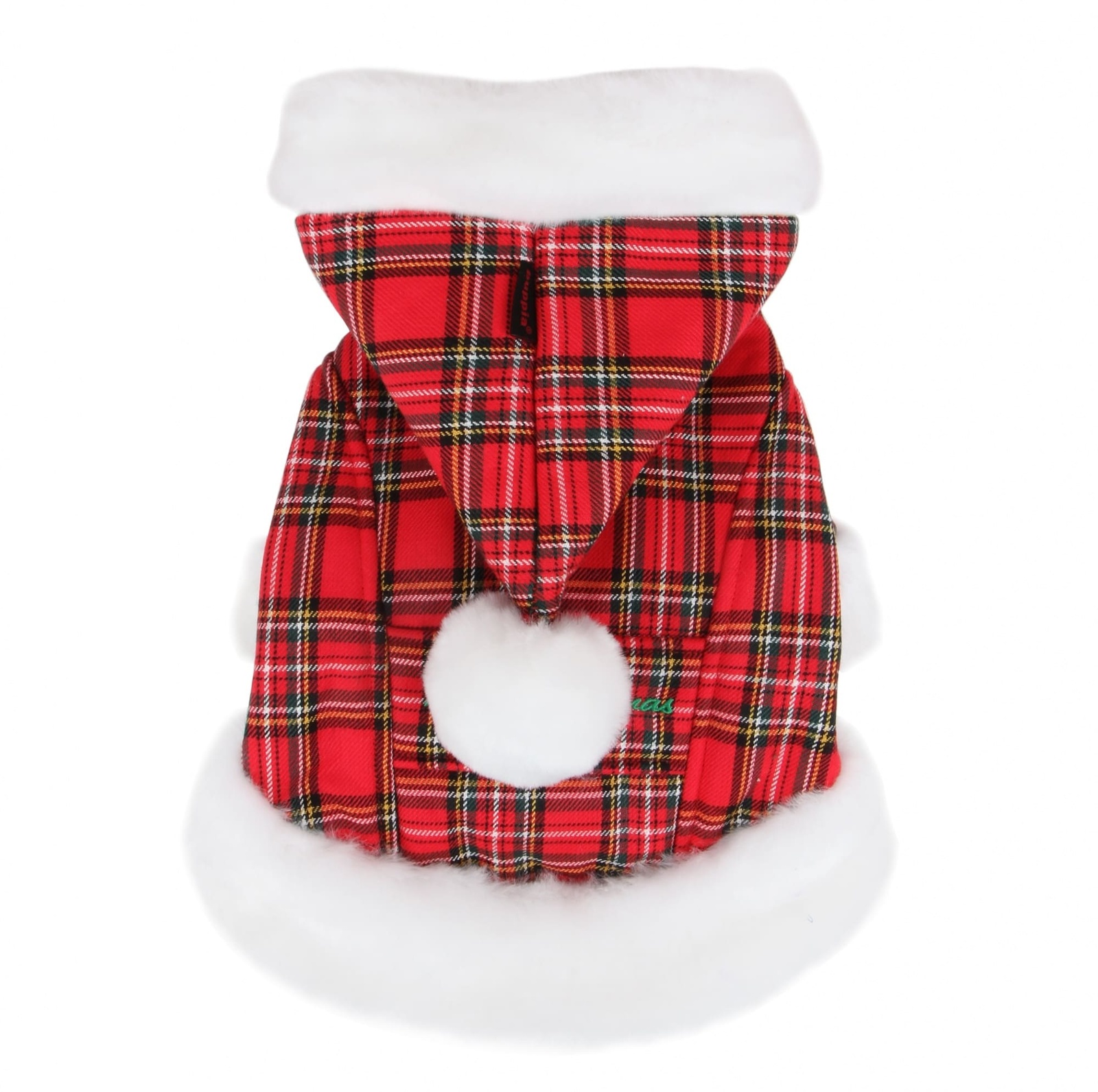 цена Puppia Puppia курточка Санта с капюшоном, красная клетка с белой отделкой (M)
