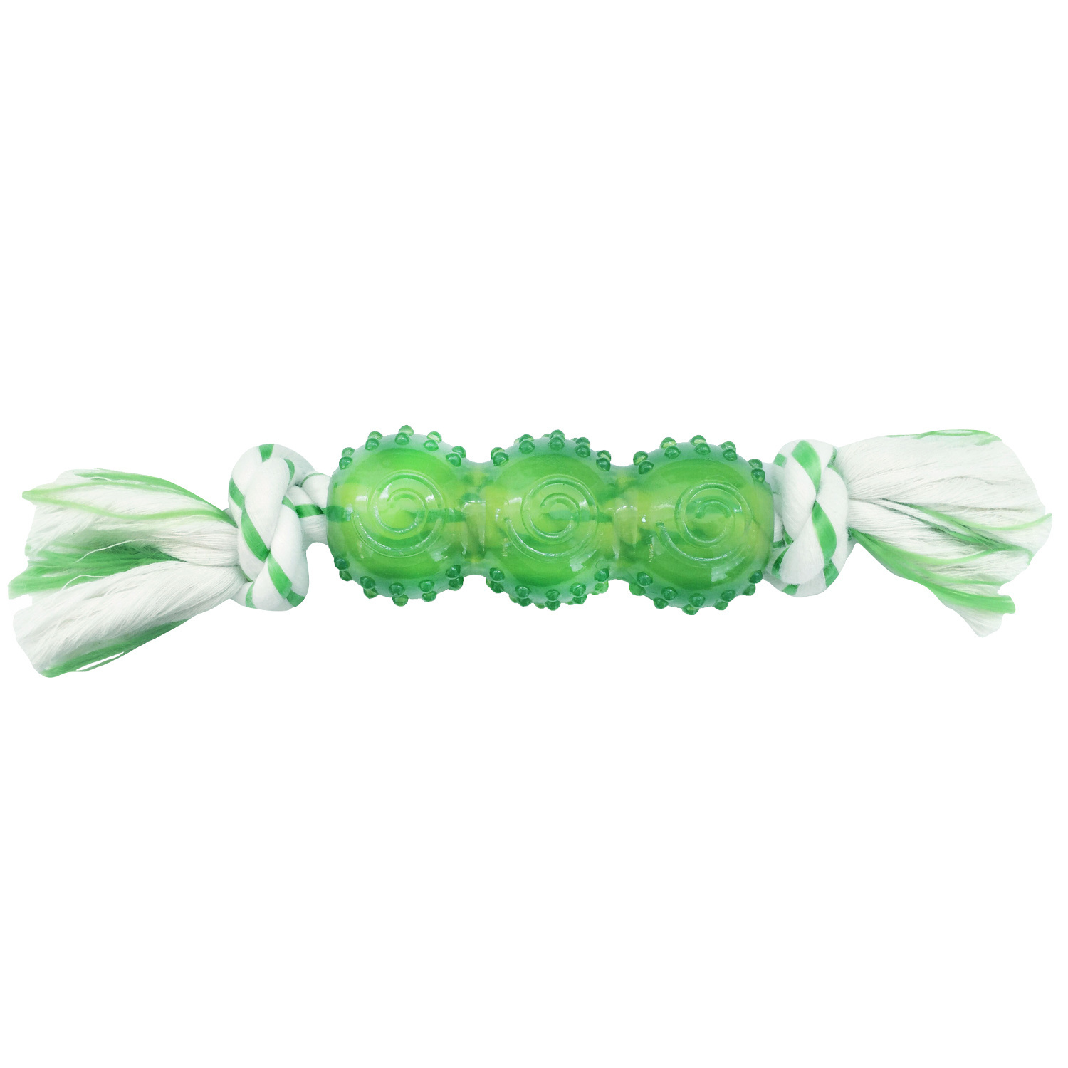 Aromadog игрушка для собак, палочка с ароматом мяты, зеленый синтетическая резина с канатом (110 г)