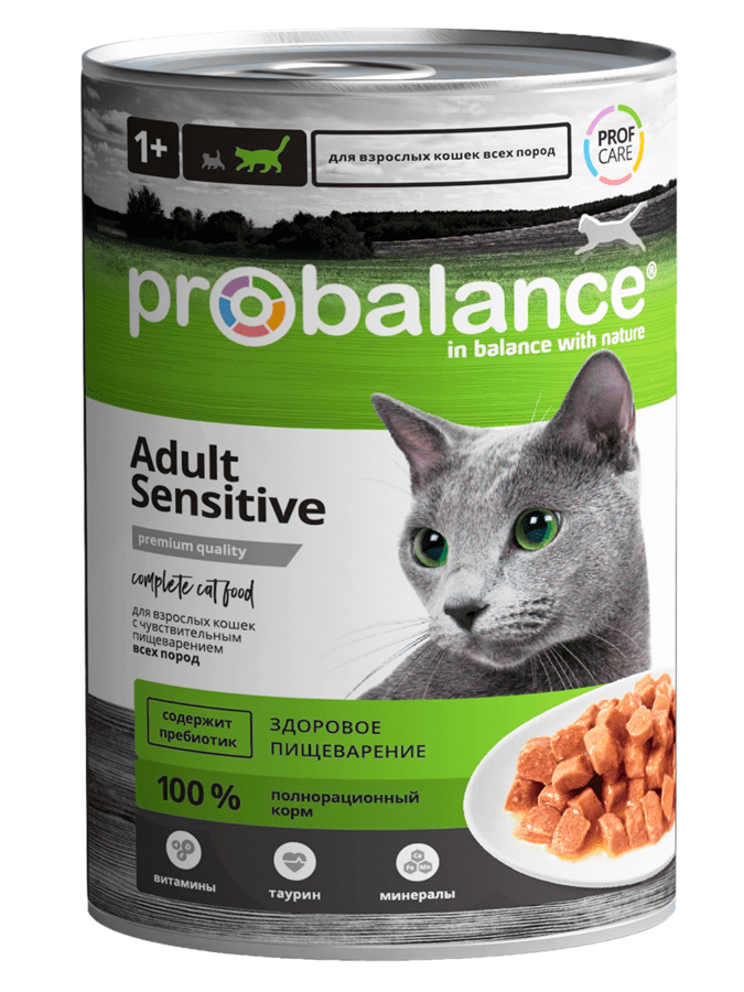 Probalance консервы для кошек всех пород с чувствительным пищеварением (415 г)