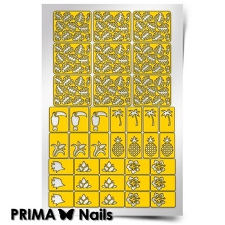 PrimaNails Трафарет для дизайна ногтей Тропики PrimaNails Трафарет для дизайна ногтей Тропики 94487 Nail Art