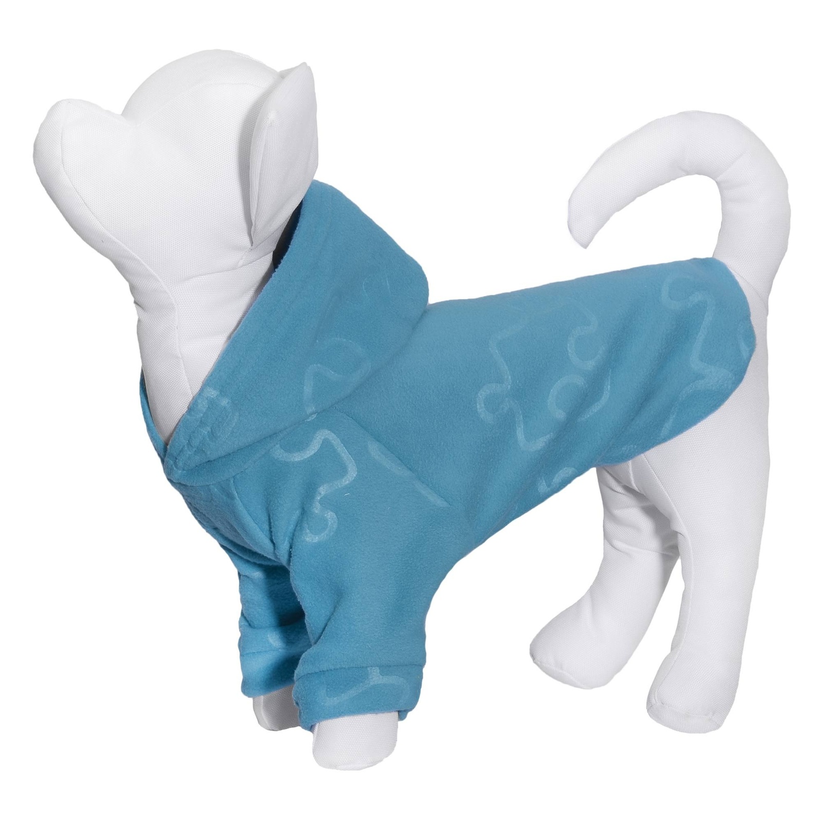 Yami-Yami одежда Yami-Yami одежда толстовка для собаки из флиса с принтом Пазлы, голубая (L) 52008