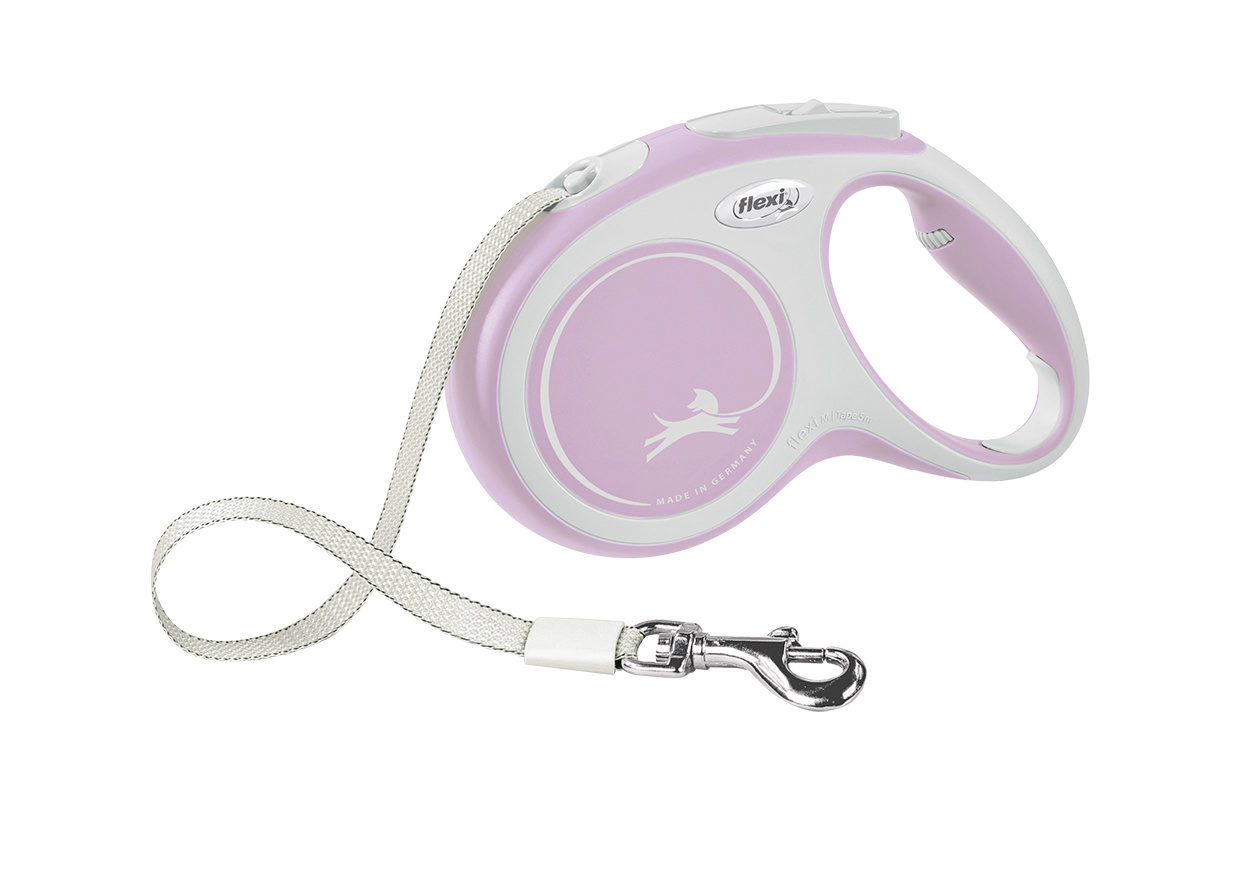 Flexi Flexi рулетка-ремень для собак, розовая (12кг, 3м) 44719