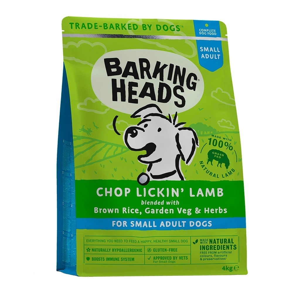 Корм Barking Heads для собак малых пород, с ягненком и рисом "Мечты о ягненке" (4 кг)